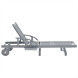 vidaXL Solid Acacia Wood Sun Lounger in Gray