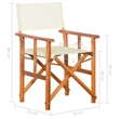 vidaXL Director Chair in Brown and Cream (Set of 2)