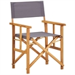vidaXL Director Chair in Brown and Dark Gray (Set of 2)
