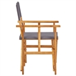 vidaXL Director Chair in Brown and Dark Gray (Set of 2)