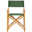 vidaXL Chair in Natural Wood Color and Green (Set of 2)