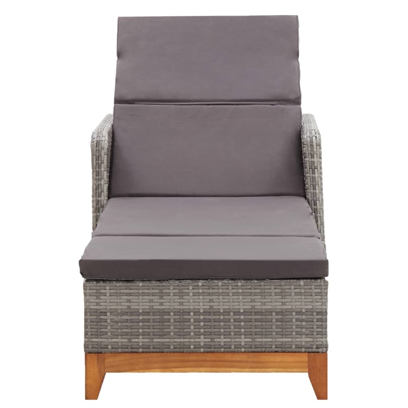 vidaXL Sun Lounger in Gray