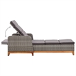vidaXL Sun Lounger in Gray