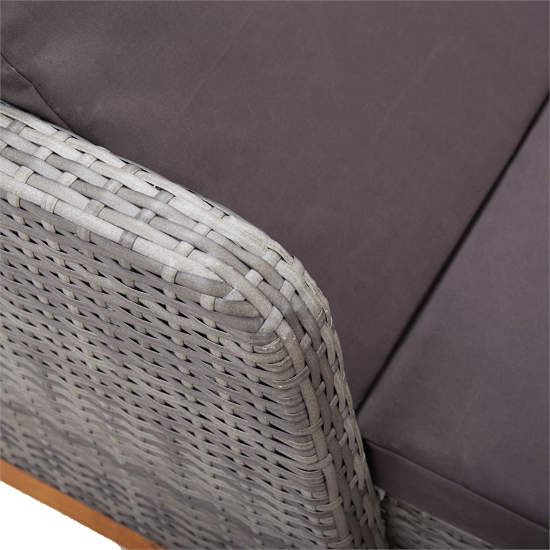 vidaXL Sun Lounger in Gray
