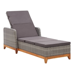vidaXL Sun Lounger in Gray