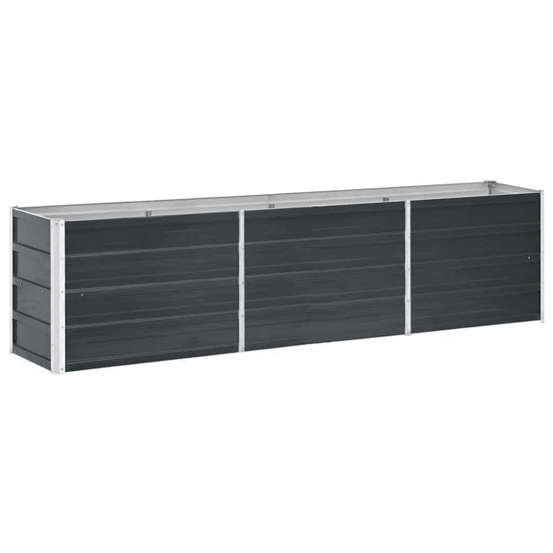 vidaXL Galvanized Steel Raised Garden Bed in Anthracite