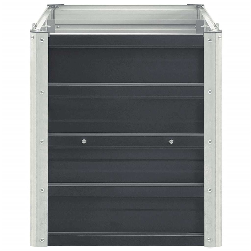 vidaXL Galvanized Steel Raised Garden Bed in Anthracite