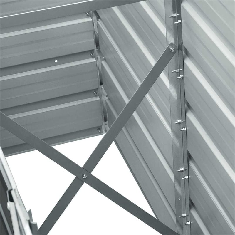 vidaXL Galvanized Steel Raised Garden Bed in Anthracite