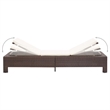 vidaXL Poly Rattan Sun Lounger in Brown Cushions