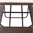 vidaXL Poly Rattan Sun Lounger in Brown Cushions