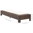 vidaXL Poly Rattan Sun Lounger in Brown Cushions