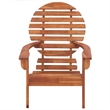 vidaXL Solid Acacia Wood Standard Sturdy Garden Chair in Natural Wood