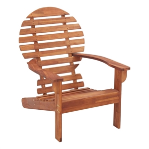 vidaXL Solid Acacia Wood Standard Sturdy Garden Chair in Natural Wood