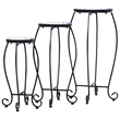 vidaXL Small Iron and ceramic Table in Blue and White (Set of 3)