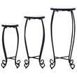 vidaXL Small Iron and ceramic Table in Blue and White (Set of 3)