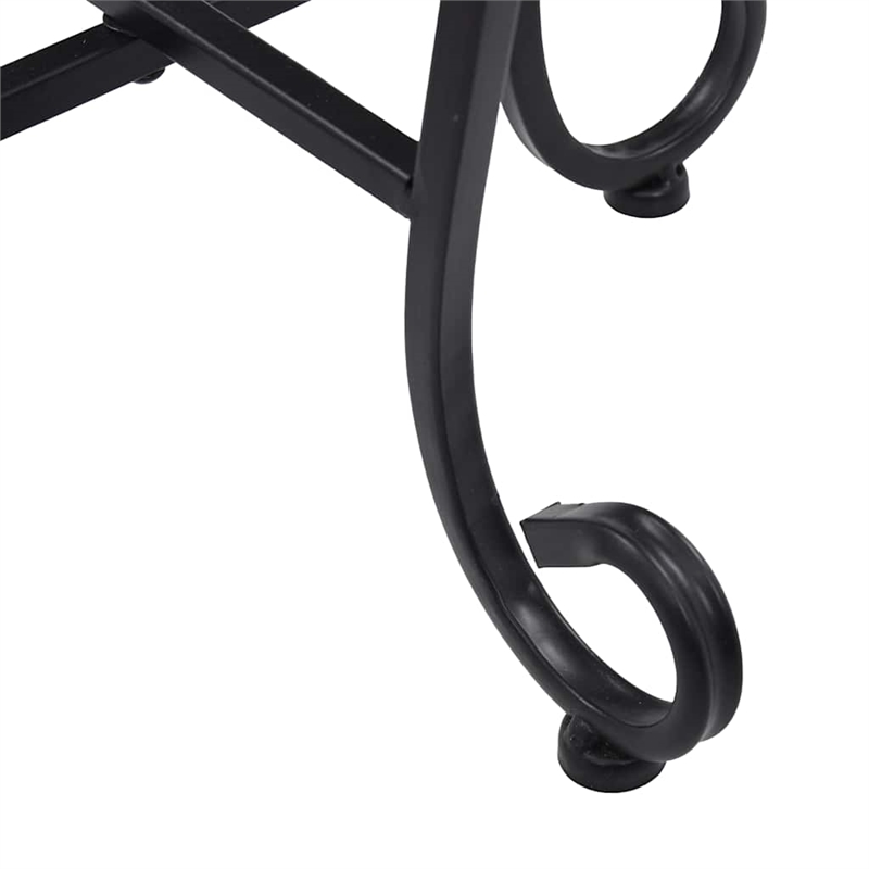 vidaXL Small Iron and ceramic Table in Terracotta and White (Set of 3)