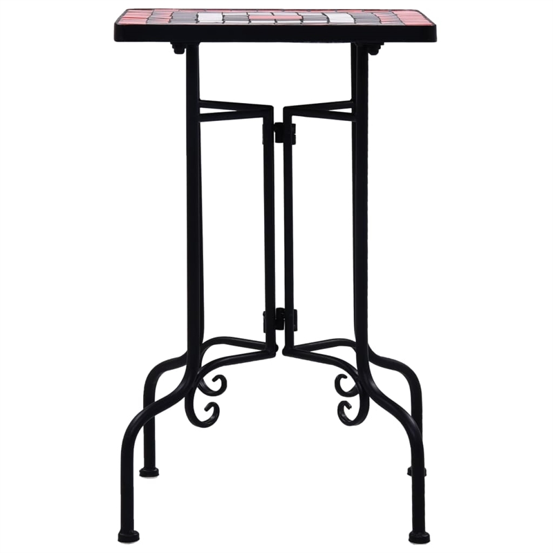 vidaXL Small Side Table in Terracotta and White