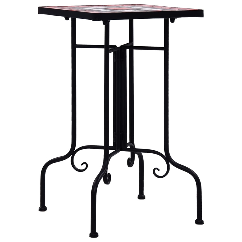 vidaXL Small Side Table in Terracotta and White