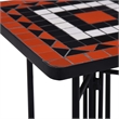 vidaXL Small Side Table in Terracotta and White
