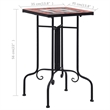 vidaXL Small Side Table in Terracotta and White