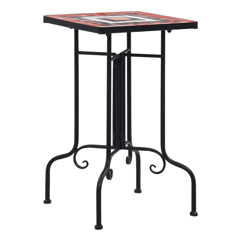 vidaXL Small Side Table in Terracotta and White