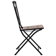 vidaXL Powder-Coated Iron Garden Chair in Orange and Gray (Set of 2)