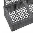 vidaXL Poly Rattan Medium Raised Garden Bed in Black