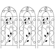 vidaXL Medium Garden Planter Rack in Black (Set of 3)