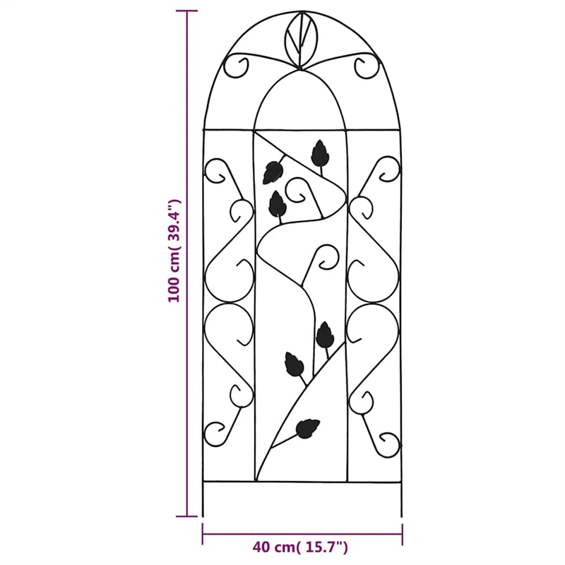 vidaXL Medium Garden Planter Rack in Black (Set of 3)