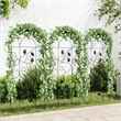 vidaXL Medium Garden Planter Rack in Black (Set of 3)