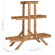vidaXL Firwood Plant Stand in Natural