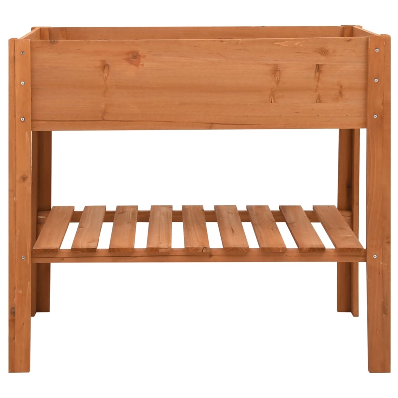 vidaXL Medium Firwood Garden Planter in Natural
