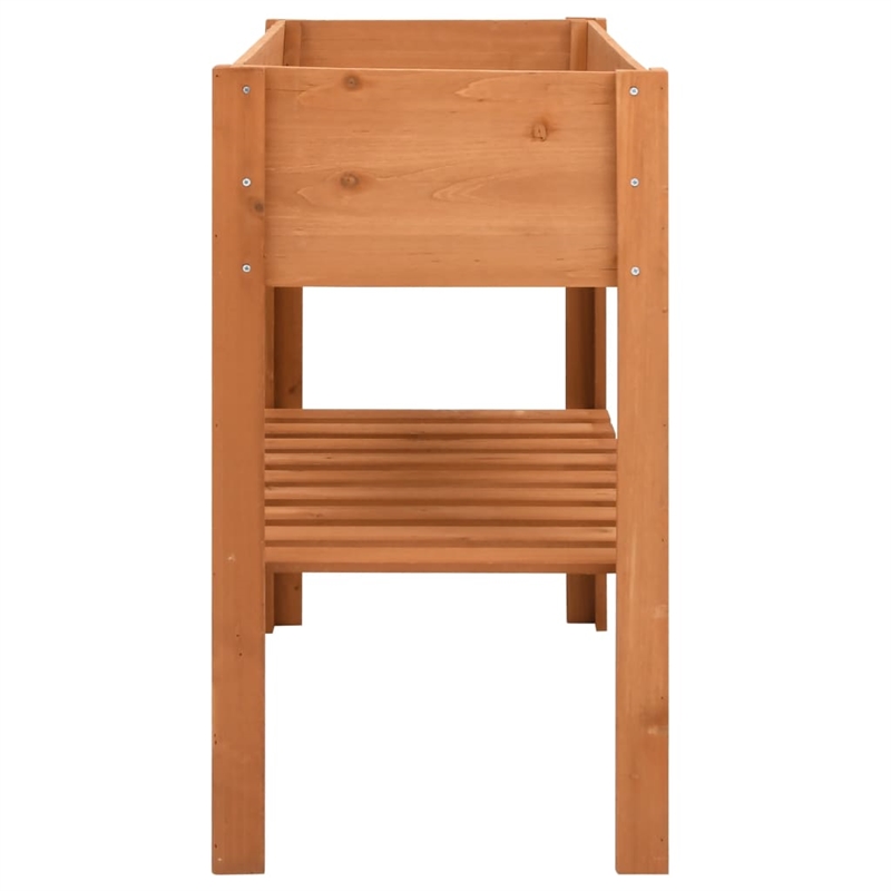 vidaXL Medium Firwood Garden Planter in Natural