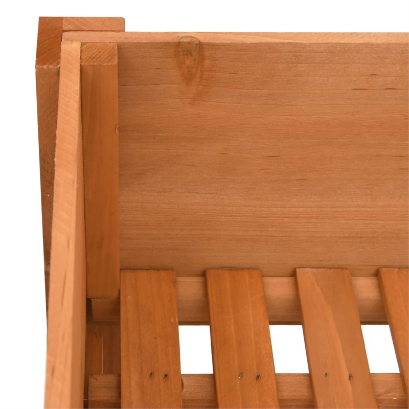 vidaXL Medium Firwood Garden Planter in Natural