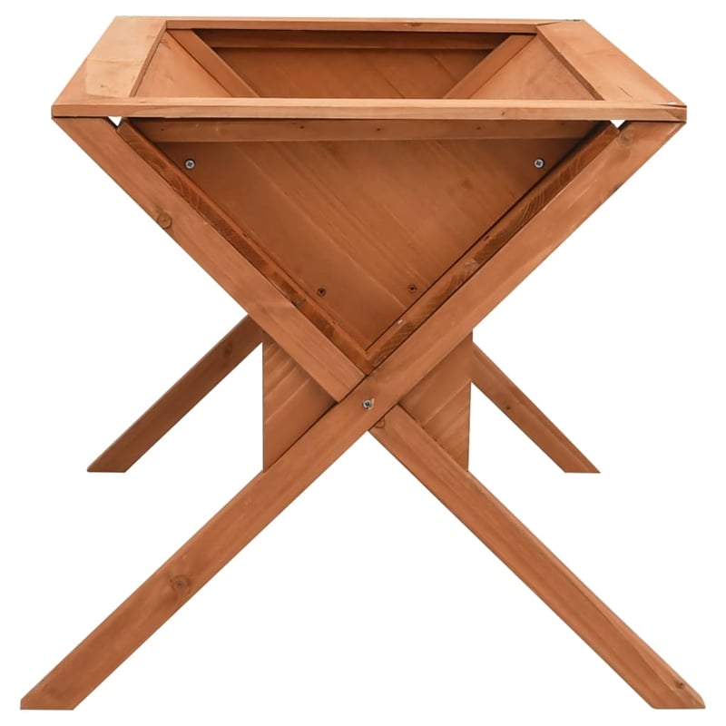 vidaXL Large Firwood Garden Planter in Brown