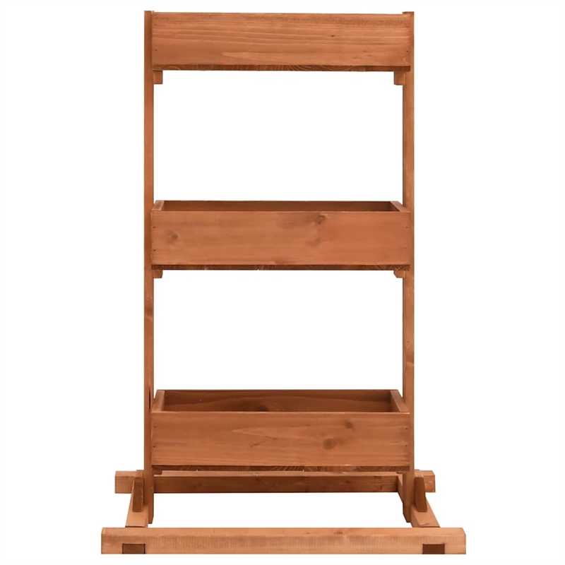 vidaXL Medium Firwood Garden Planter in Brown