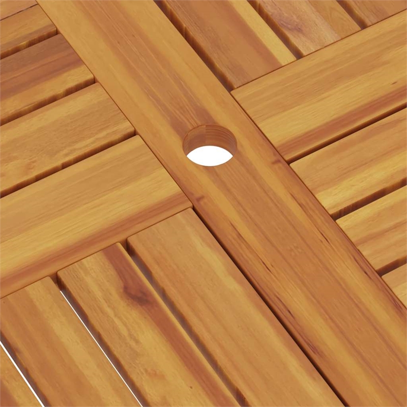 vidaXL Teak Wood Garden Table in Brown