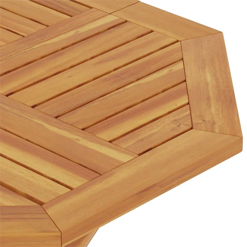 vidaXL Teak Wood Garden Table in Brown