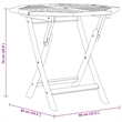 vidaXL Teak Wood Garden Table in Brown