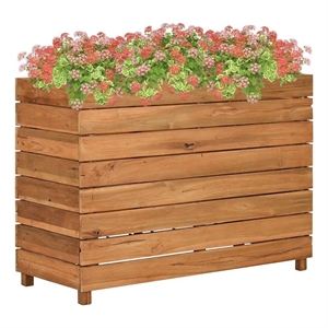 vidaXL Large Wood Raised Garden Bed in Natural/Brown