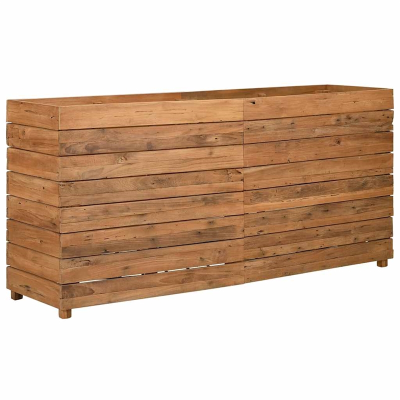 vidaXL Teak Wood Raised Garden Bed in Natural