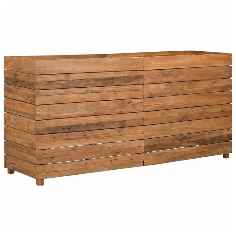 vidaXL Teak Wood Raised Garden Bed in Natural