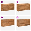vidaXL Teak Wood Raised Garden Bed in Natural