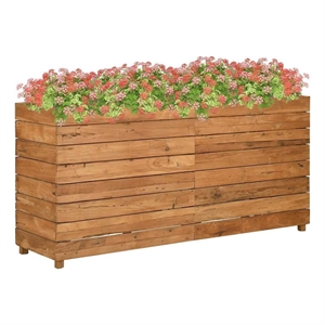 vidaXL Teak Wood Raised Garden Bed in Natural