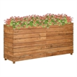 vidaXL Teak Wood Raised Garden Bed in Natural