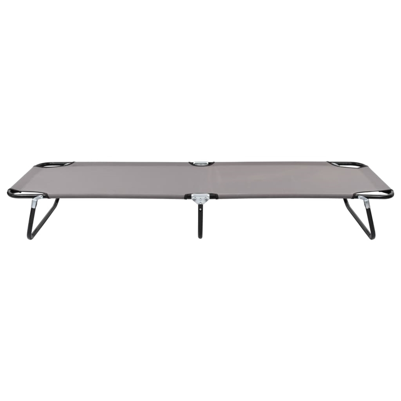 vidaXL Steel Sun Lounger in Gray