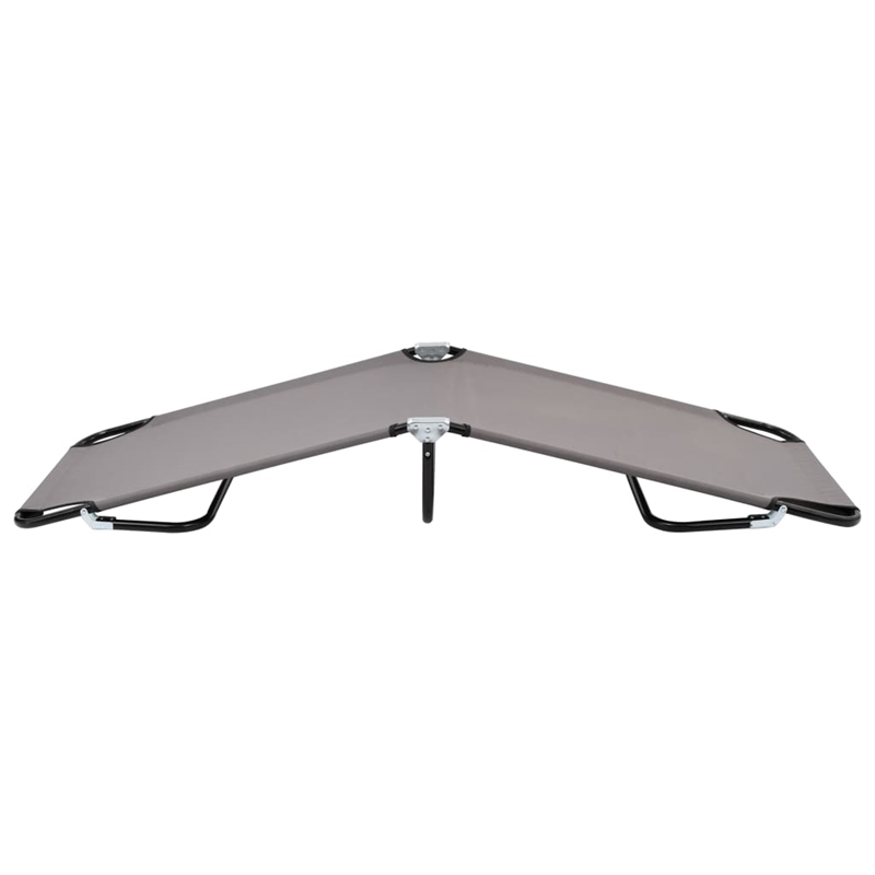 vidaXL Steel Sun Lounger in Gray