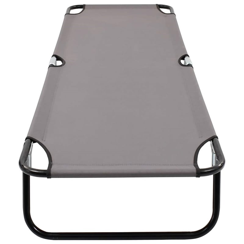 vidaXL Steel Sun Lounger in Gray