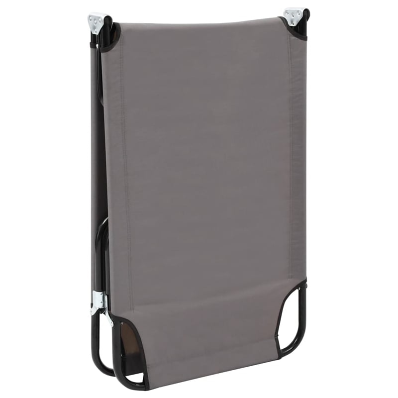 vidaXL Steel Sun Lounger in Gray
