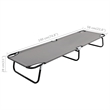 vidaXL Steel Sun Lounger in Gray
